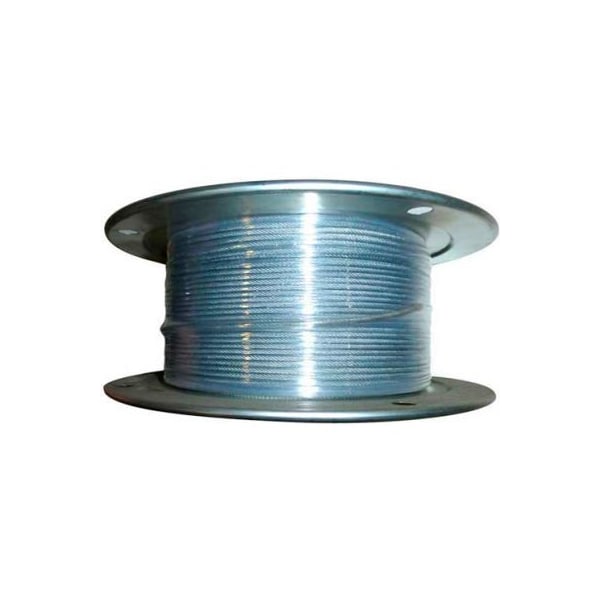 Advantage Sales & Supply Advantage 250' 3/16" Dia. VC 1/4" Dia. 7x19 Vinyl Coated Galvanized Aircraft Cable VCGAC187-250R250 VCGAC187-250R250 - main